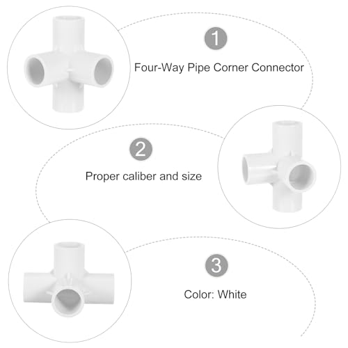 Conector de esquina de PVC para tuberías blancas de fontanería pack de 10 piezas 7