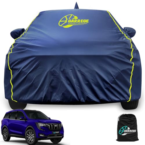 Image of Waterproof Car Body Cover for Xuv 700 100% All Weather Proof with Mirror & Antenna Packet & Full Bottom Elistic, Triple Stitching with 100% Nail Proof Cover Navy Blue