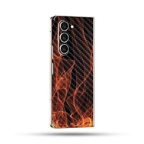 Image of MightySkins Skin Compatible with Samsung Galaxy Z Fold 5 Full Wrap - Protective Durable Textured Carbon Fiber Finish | Easy to Apply Remove and Change Styles | Made in The USA