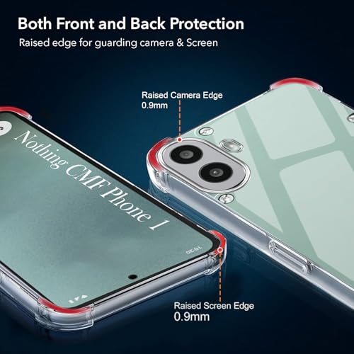 Image of Jkobi Shockproof Crystal-Clear Back Cover for Nothing CMF Phone 1 (Anti Yellow Case | Drop & Camera Protection | Hard Polycarbonate)