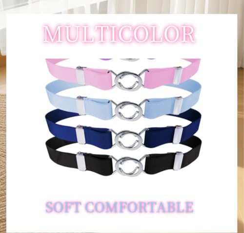 XAM Skinny Elastic Waist Apparel Belt for Women Girls Adjustable Length Elastic Belt4
