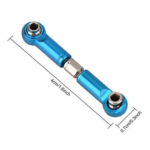 Spyminnpoo SPYMINNPOOMEFSBZYP7R Rc Steering Servo Link, Rc Truck Upgrade Parts Adjustable Metal Steering Linkage Rods Ends Set For Wltoys 1:18 Model Car thumb #2