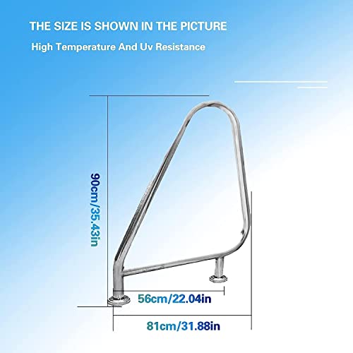 Barandal para piscina con capacidad 250 lbs resistente a óxido miniatura 4