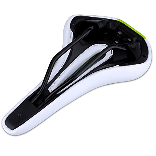 Foir Bike Saddle Mountain Bike Seat Breathable Comfortable Bicycle Seat With Central Relief Zone And Ergonomics Design Relax Your Body Road Bike And Mountain Bike (White And Green) #TOP5