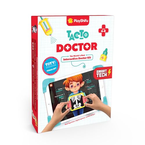 PlayShifu Doctor Kit for Kids – Tacto Doctor | Tech-Powered Pretend Playset with 12 Tools & 3 Games | STEM Learning Toy for Ages 4–10 | Roleplay Gift for Boys & Girls | Tablet Not Included