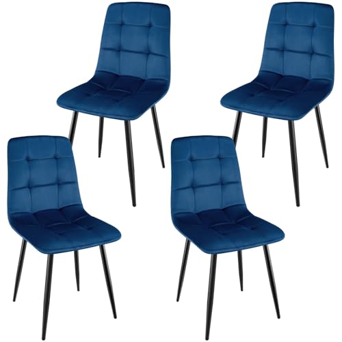 ANVOFONG Chaise de Salle à Manger Set of 4, Dutch Velvet Cushion Thickened Convient pour Salle à...