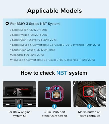 10.25" Linux CarPlay Radio Screen for BMW 3/4 Series (NBT System) 2013-2016 - image 3