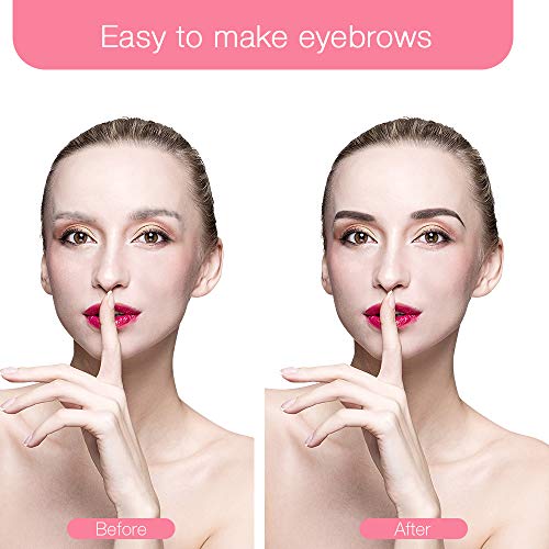 Eyebrow Stencils, 12PCS Eyebrow Shaper Kit, Reusable Eyebrow Template with Strap, Eyebrow Razor,3 Minutes Makeup Tools For A Variety of Face (black)