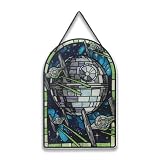Disney Star Wars Death Star Hanging Acrylic Wall Decor - Epic Space Station Sign for Bedroom or Movie Room