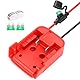 POFET Batterieadapter Power Wheels Adapter für Milwaukee 18V Battery Dock Stromanschluss mit Schalter Sicherungshalter für RC Car Toys Robotics