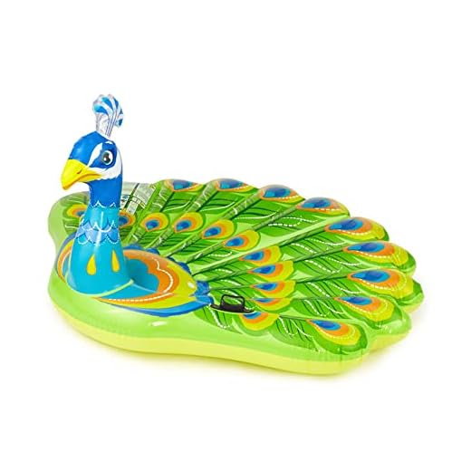 Intex Isla Inflable de Pavo Real, 76 x 64 x 37 Pulgadas, para Mayores de 6 años