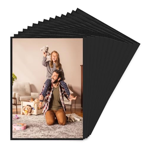 14 Pack Fridge Photo Frame, Magnetic Photo Frames, Self Adhesive Magnetic Picture Frames, Kids & Family Picture Frame, Acrylic Photos Frame for for Paintings, Notices, Certificate, Poster