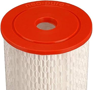 Neo-Pure PS-45200-10 20" Big Blue Standard Efficiency Pleated Filter 10 Micron - Case of 6, high flow rate, sediment reduction, durable, compatible with standard housings