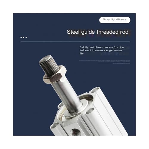 Vérin double effet CQ2B63 compact sans aimant pour guidage pneumatique - 3