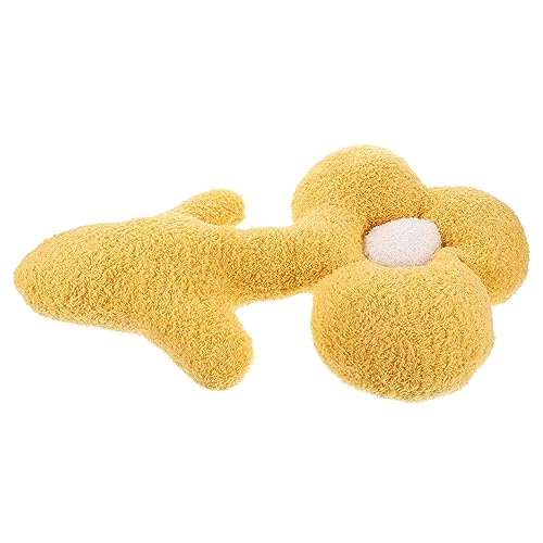 STOBAZA Flower Pillow Branch Plush Throw Pillow for Sofa Bed Office Car Home Decor 45cm Yellow Flower