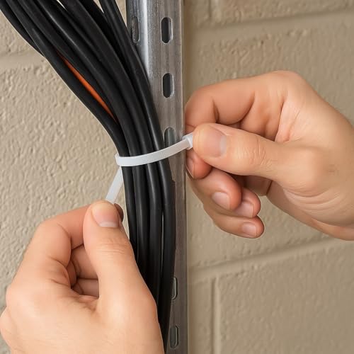 NXVX 18 Inch Heavy Duty Nylon Zip Ties – 100PCS White Cable Ties for Home, Garden, Industrial & Automotive Use - Image 3