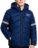 Reebok Boys Puffer Jacket - Heavyweight Quilted Wind & Water Resistant Boys Winter Coat - Insulated Bubble...