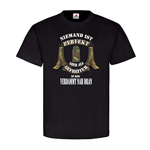 T-shirt inscription allemand Niemand ist Perfekt coupe ample confortable noir XXXL