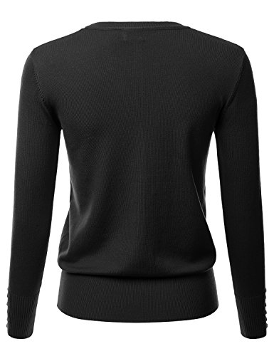 LALABEE Women's V-Neck Long Sleeve Button Down Sweater Cardigan Soft Knit(S-XXL)3