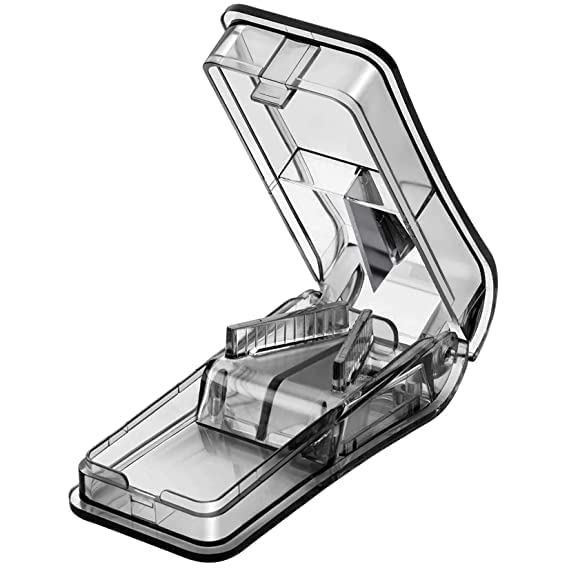 Bhuma 1Pcs Pill Cutter Crushers & Splitters Portable Plastic Pill Cutter Tablet Cutter Divider Medicine Organizer Abs High Grade (Random Color-Multicolor)