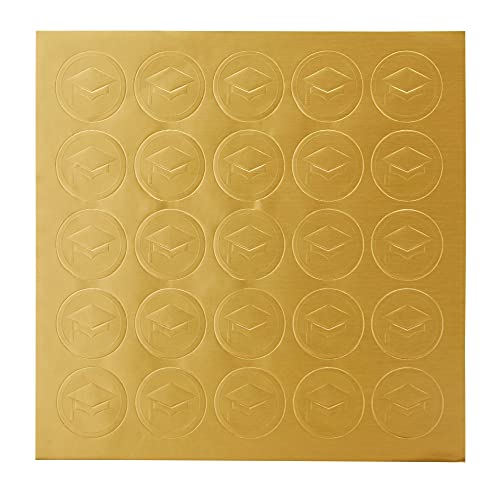 2023 Graduation Invitation Envelope Seals, Matte Gold Foil Stickers (1 In, 200 Pack) #TOP5
