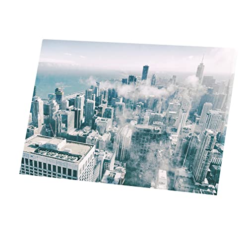 Toile imprimée New York City paysage de brume finitions soignées 60x40cm