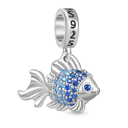 Image of GNOCE Ocean World Cute Animal Charm Beads,925 Sterling Silver Dangle Charms Fit Bracelets & Necklace, Hand-Finished Keepsake Travel Jewelry Gift for Women Men BBF