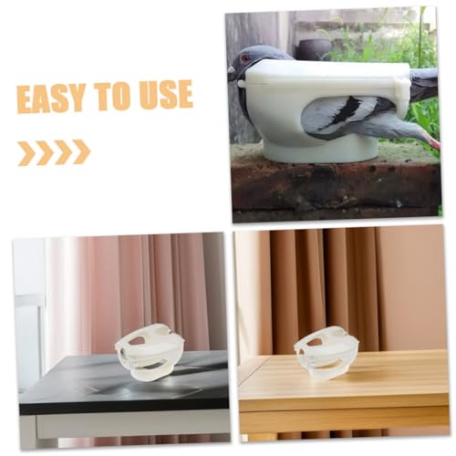 Soporte para palomas HANABASS de plástico grueso y fijo para alimentar 4 uds 4