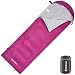 KingCamp Envelope Sleeping Bag Spliced Adult Portable Lightweight and Comfort Waterproof With Compression Sack 4 Season for Camping Hiking Outdoor Activities 26F/-3C (Pink)