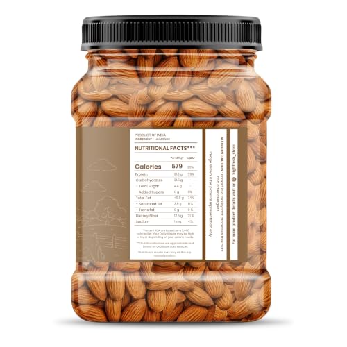 Image of HighFresh California Jumbo Almonds 250g |Natural Badam Giri | Rich In Protein & Dietary Fiber | Crunchy Texture & Delicious Nutty Flavour | No Added Preservatives Or Artificial Flavors