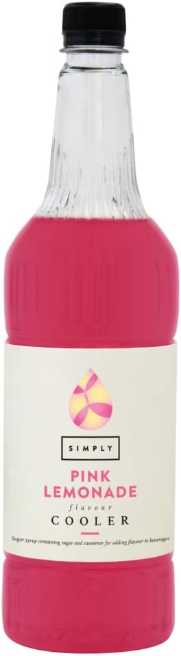 Simply Pink Lemonade Cooler, Suitable for Vegans, Beverage Syrup for Cocktails, Mocktails & Lemonades (1 Litre)