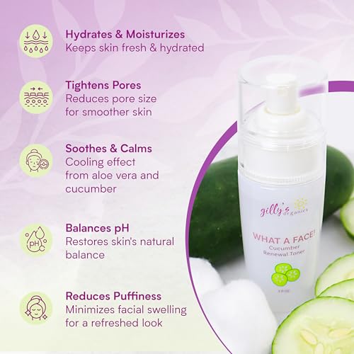 Gilly's Organics Gilly'S Organics, Astringente natural con aloe y árbol de té, minimiza los poros, niebla antiacné, prebase hidratante y zumbido, 85 ml - imagen 7