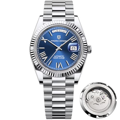 Montre automatique pour homme mécanique étanche 10 bars saphir