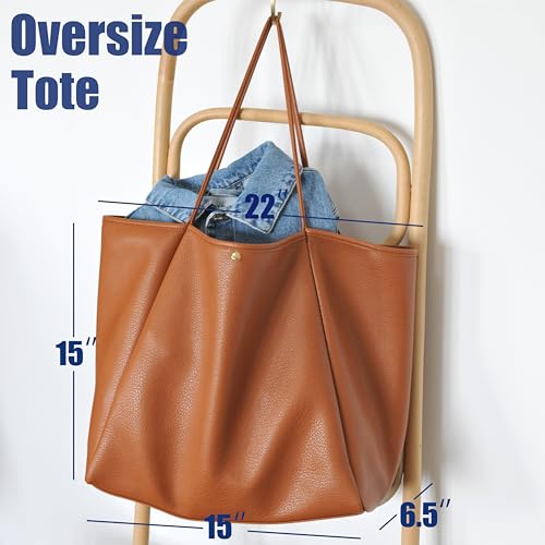 HOXIS Oversize PU Leather Tote