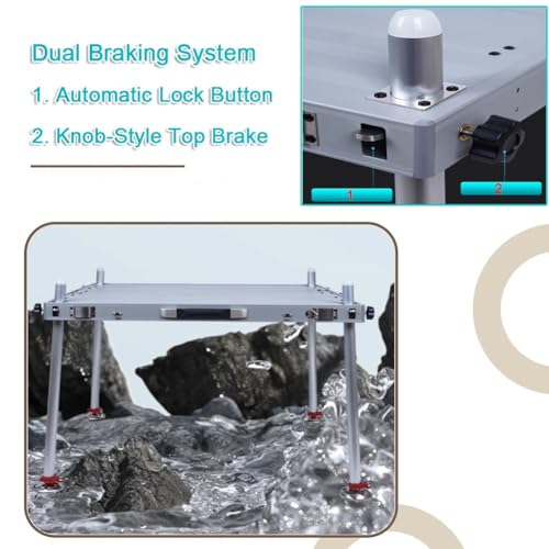 Plateforme de pêche pliable portable pour installer votre station au cœur des étangs - 5