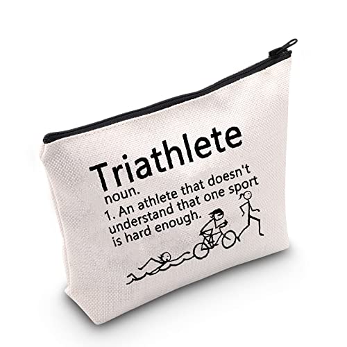 Triathlon Lovers Gift Triathlete Definition Cosmetic Bag Ironman Gift (Triathlete Noun UK)