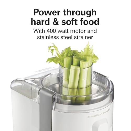 image for Hamilton Beach HealthSmart Juicer Machine, Compact Centrifugal Extract