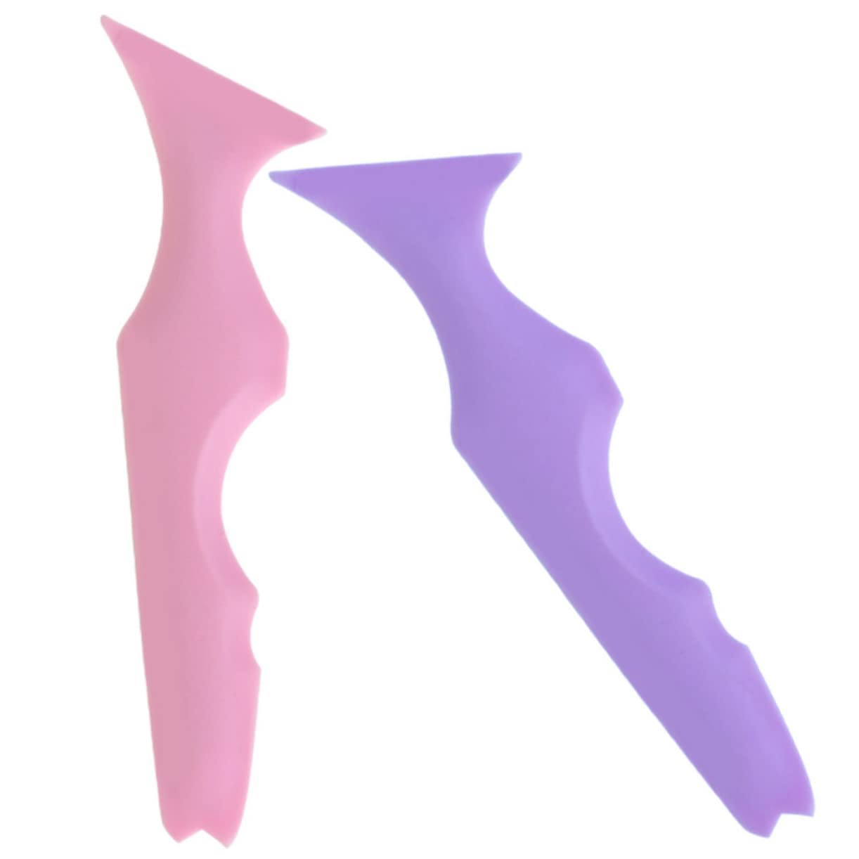 FRCOLOR 8pezzi Stencil Per Sopracciglia in Silicone Strumento Makeup Per Eyeliner e Mascara Accessori Per Facile Usare Per Principianti e Professionisti Colori Rosa