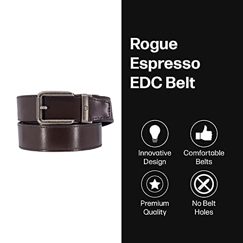 Nexbelt Men's Belt, Rogue CCW Espresso Leather Gun Tactical Ratchet Rich Brown Belt for Concealed Carry2