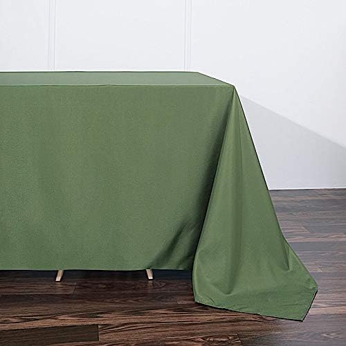 Miniatura 2 de Mantel rectangular de poliéster verde musgo de 90 x 132 pulgadas para bodas, fiestas, eventos, cocina, comedor