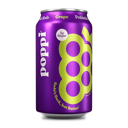 Poppi Sparkling Prebiotic Soda Beverage with Apple Cider Vinegar, Seltzer Water and Fruit Juice,...