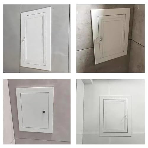 Porte de révision en acier galvanisé robuste avec serrure à clé 50cm