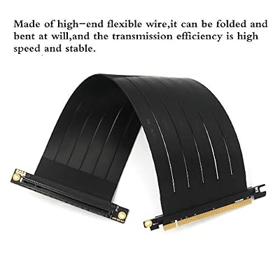 PCI-E Riser PCI-E x16 Extension Cable Pcie Extension Cable Extension Port Adapter (20cm 90 Degree)-Upgrade Version