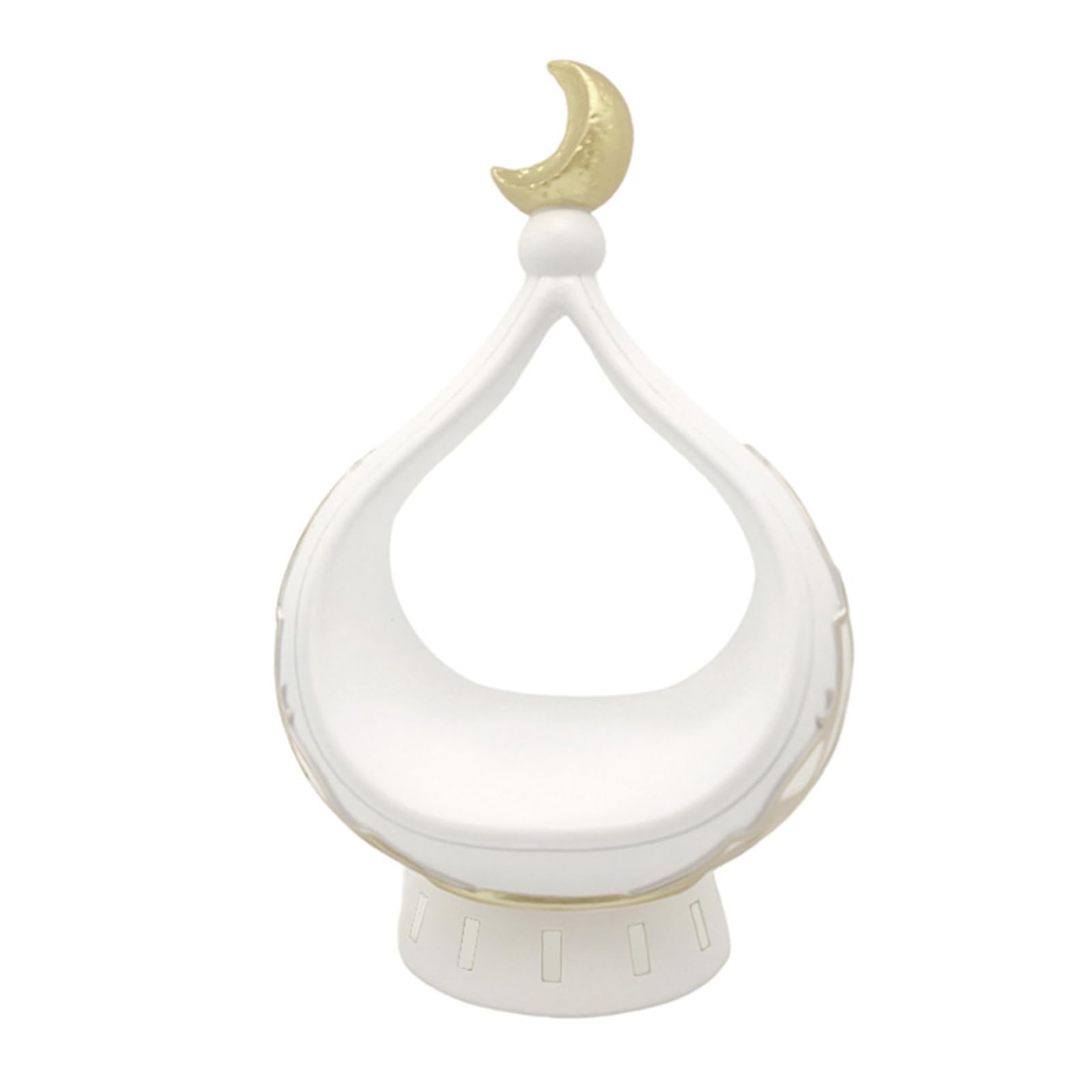 Hredyqw Ramadans Decorations for Eid Mubaraks Home Decorations Golden White Mosque Tower Craft Ornament for Shelf Table