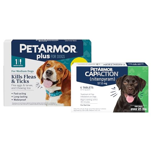 Image of PetArmor CAPACTION Oral Flea Treatment for Dogs (6 Doses) + Bonus PetArmor Plus Topical Flea & Tick Treatment & Preventative for Dogs 25-44 lbs (1 Dose)