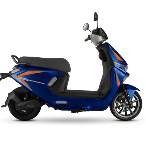 Image of AMO Brisk 60V Lithium Ion Battery Low Speed Electric Scooter | 25 km /h | 60-70 km Range | Non-RTO | Portable Charger | Blue