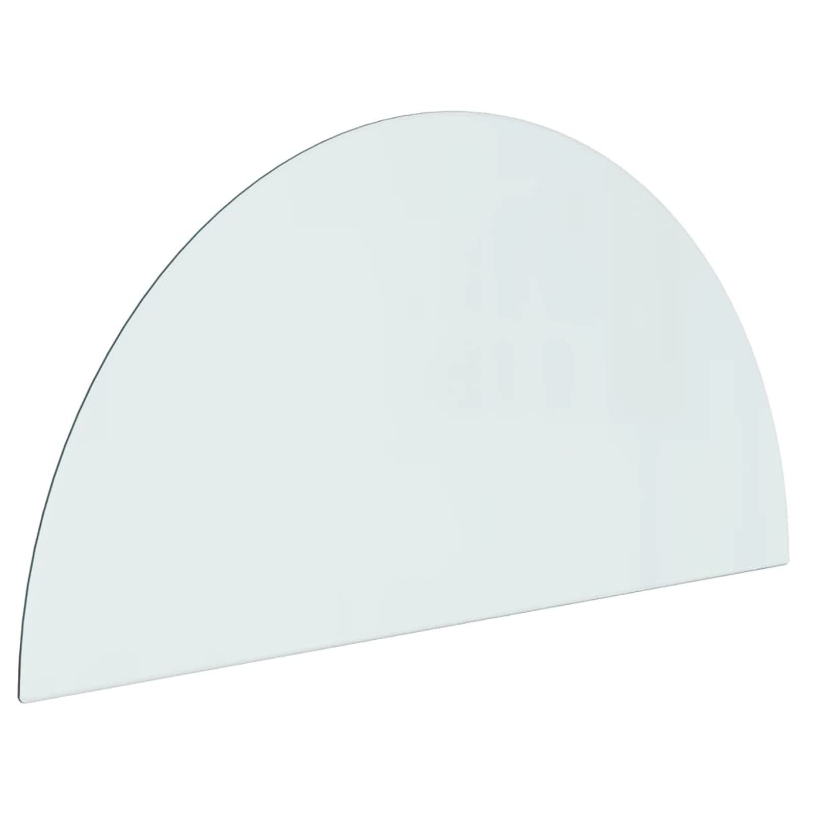 Placa de cristal para chimenea, semicircular, 1000 x 500 mm, protector de suelo para parquet y superficies laminadas, base de estufa resistente a altas temperaturas, cubierta de suelo de vidrio