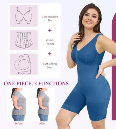 Image of M MYODRESS Fajas Colombianas Plus Size Shapewear Tummy Control with bra