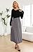 SAUKOLE Fall Winter Dresses for Women Casual Long Sleeve V Neck Patchwork Dress 2025 Fashion A Line Maxi Dress