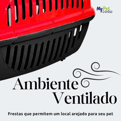 Caixa de Transporte para Cachorros e Gatos N.2 Vermelho, Transporte Pet My Pet